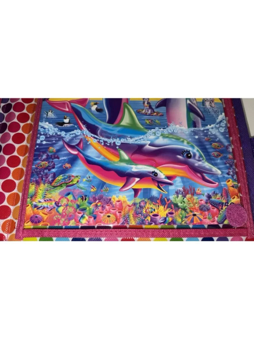 Lisa Frank Husky Trifold Portfolio School Binder Folder 2020 10x13 new stickers